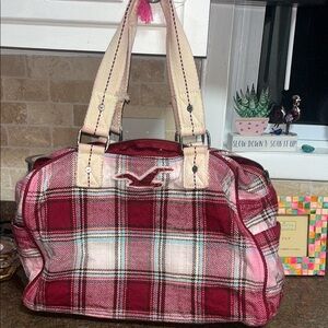 Hollister Plaid Duffle Bag